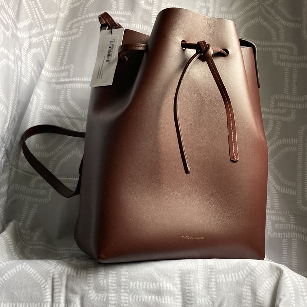 BNWT Mansur Gavriel Burgundy Bucket Original Size